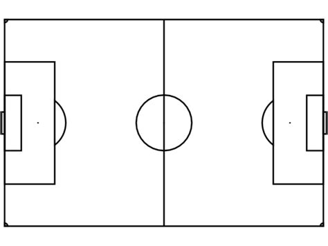 football pitch outline black and white